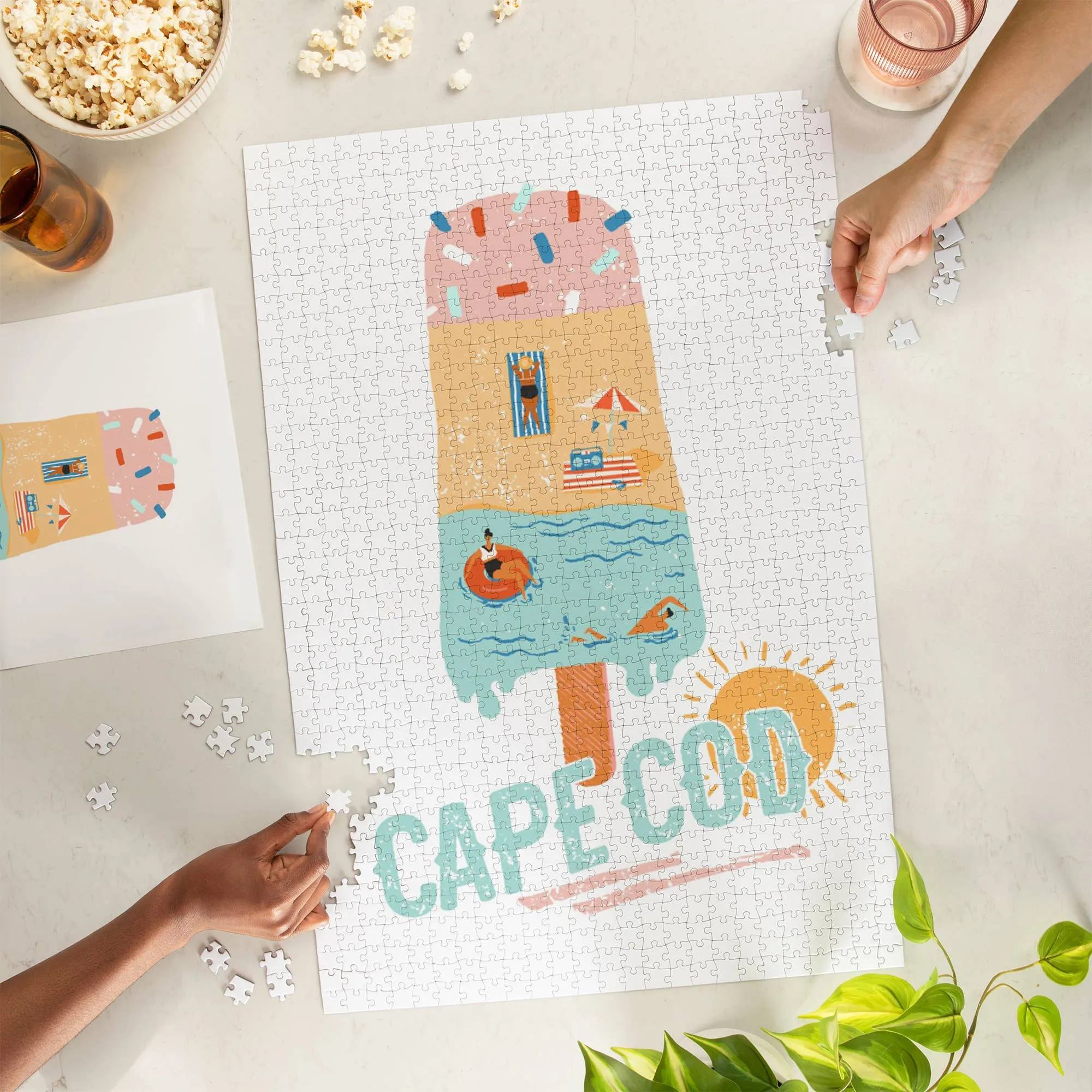 1000 PIECE PUZZLE Cape Cod, Summer Ice Cream Scene