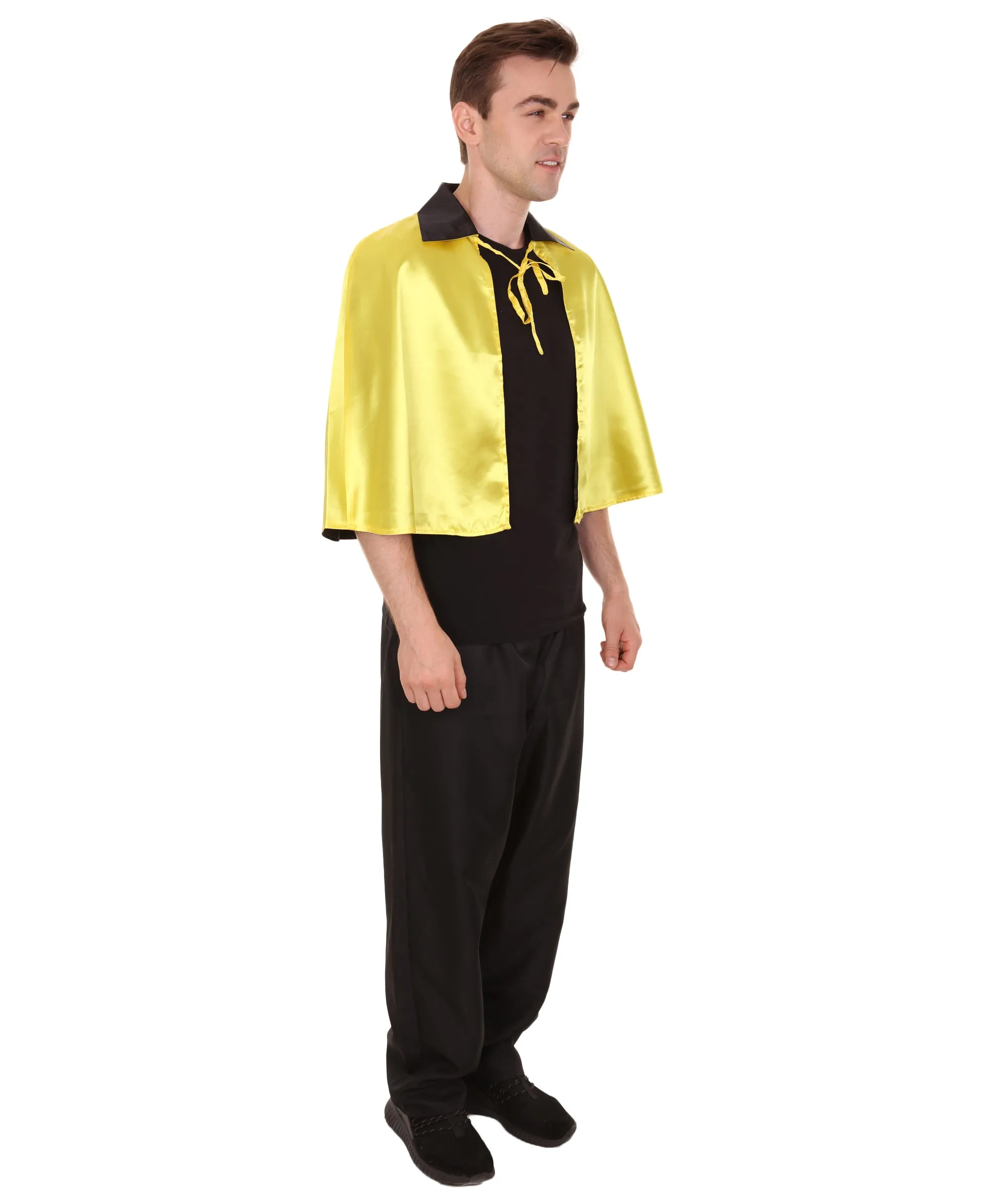 Adult Men's Vampire Cape | Gold & Black Halloween Costume