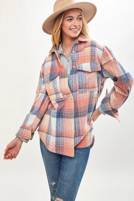 Autumn Plaid Flannel Shirt