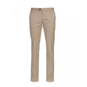 Beige Cotton Stretch Chinos