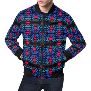 Black Fire Dragonfly Bomber Jacket for Men