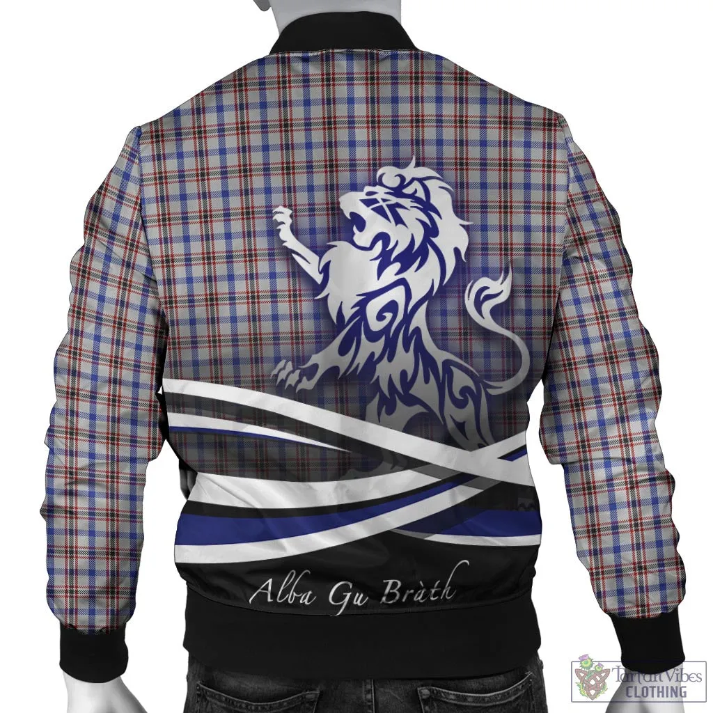 Boswell Tartan Bomber Jacket with Alba Gu Brath Regal Lion Emblem