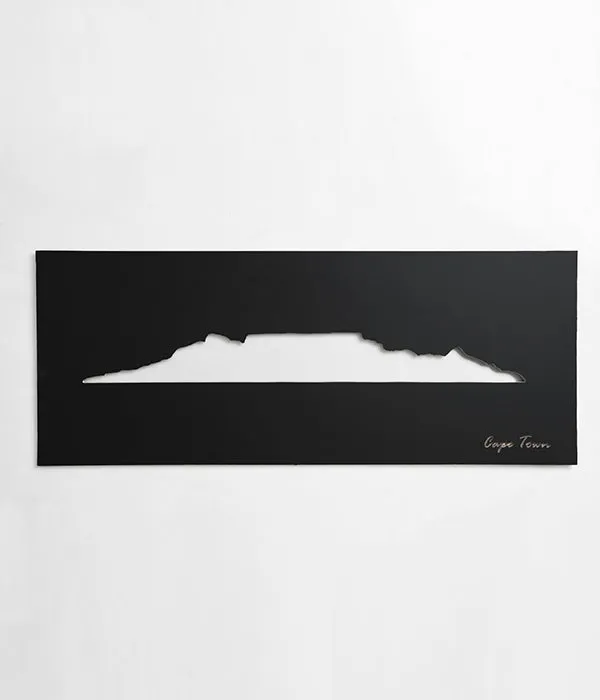 Cape Town Skyline Black