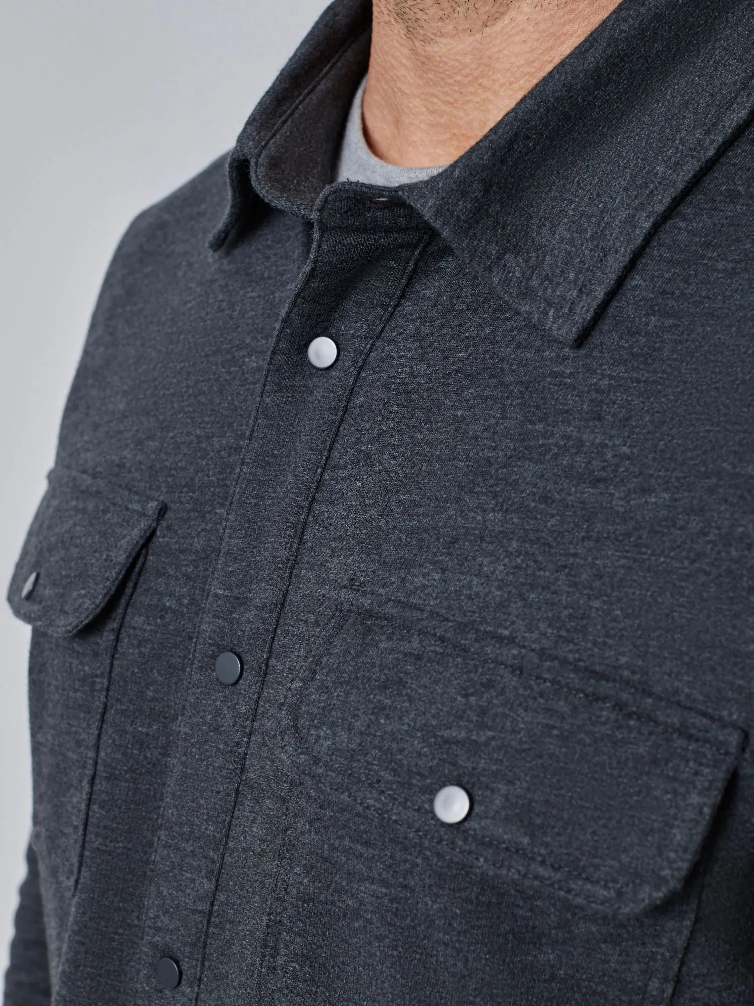 Charcoal Button Up Shacket