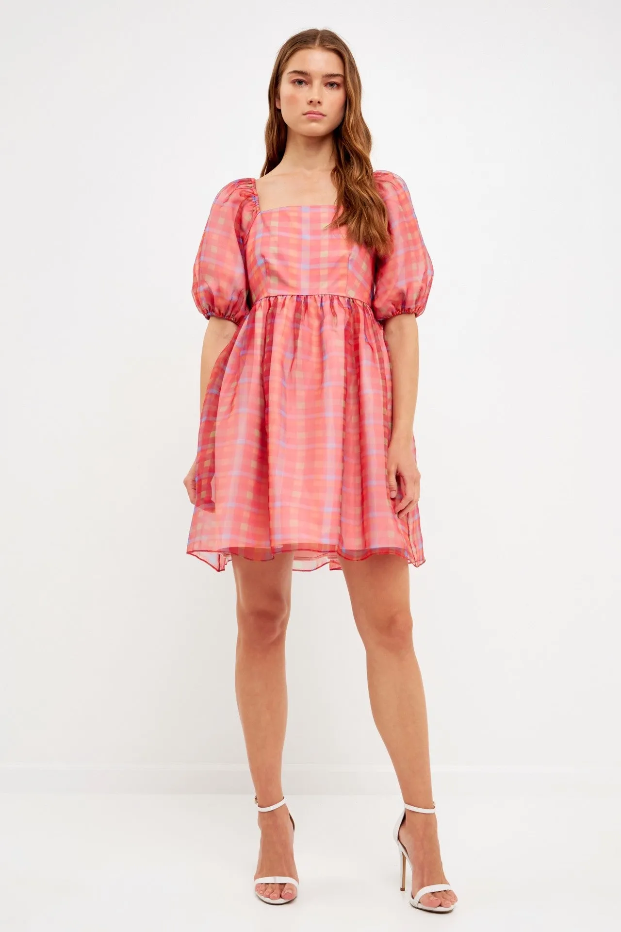 Check Print Babydoll Dress - FINAL SALE