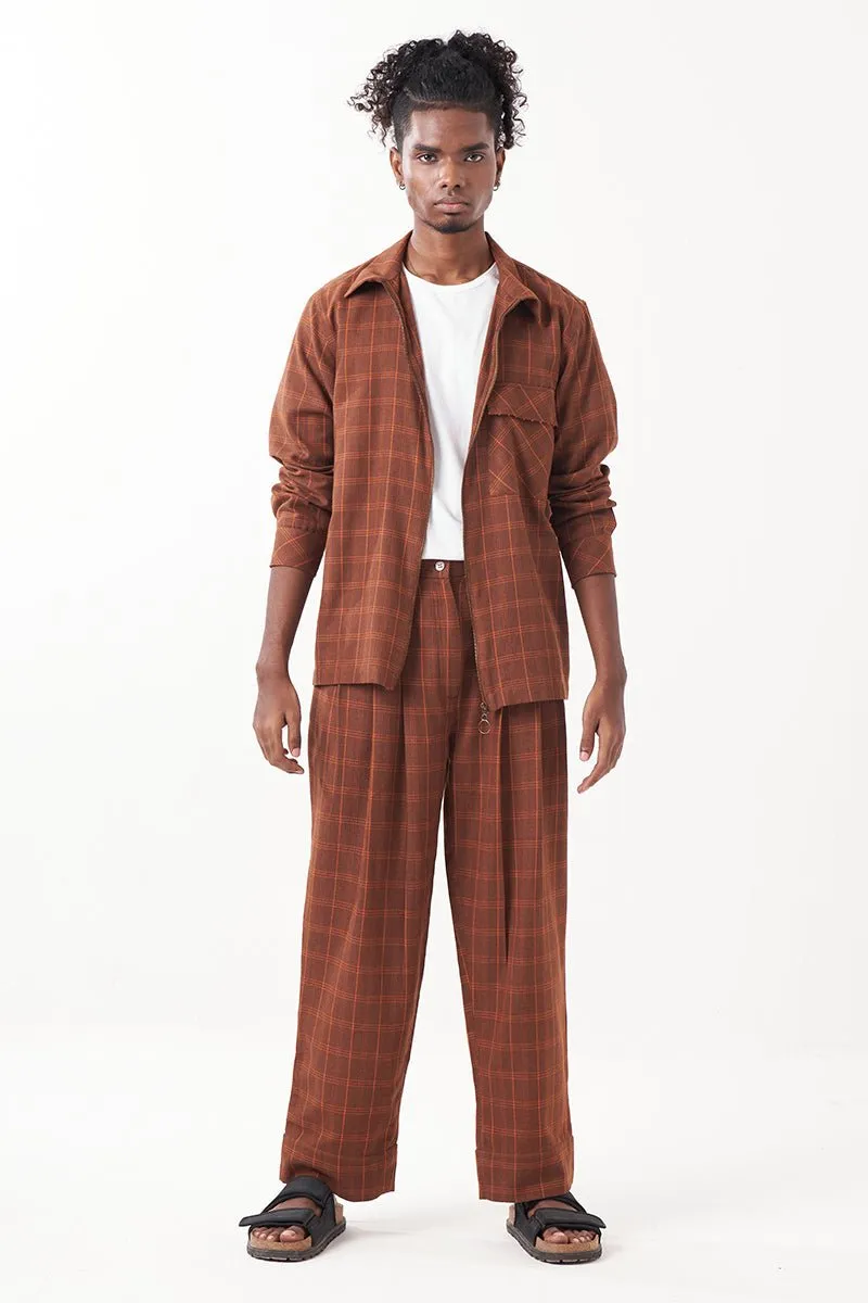 Checkered Shacket Co-Ord (Set Of 2)