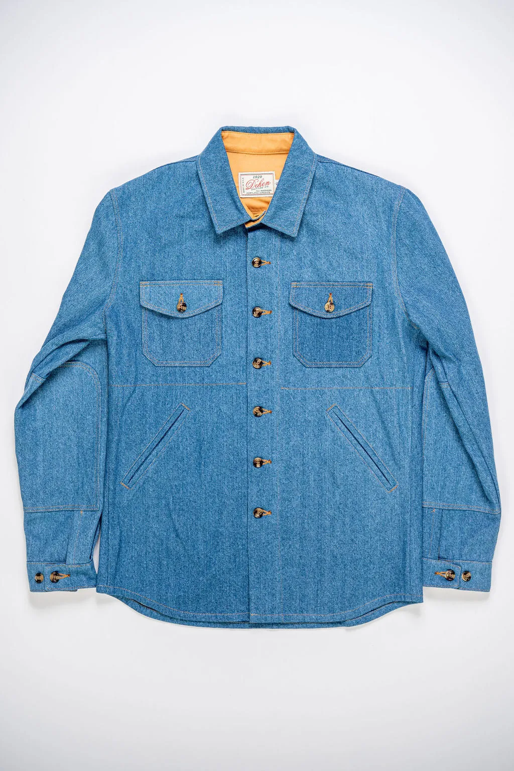 Dehen 1920 Crissman Overshirt - Sky Blue Denim