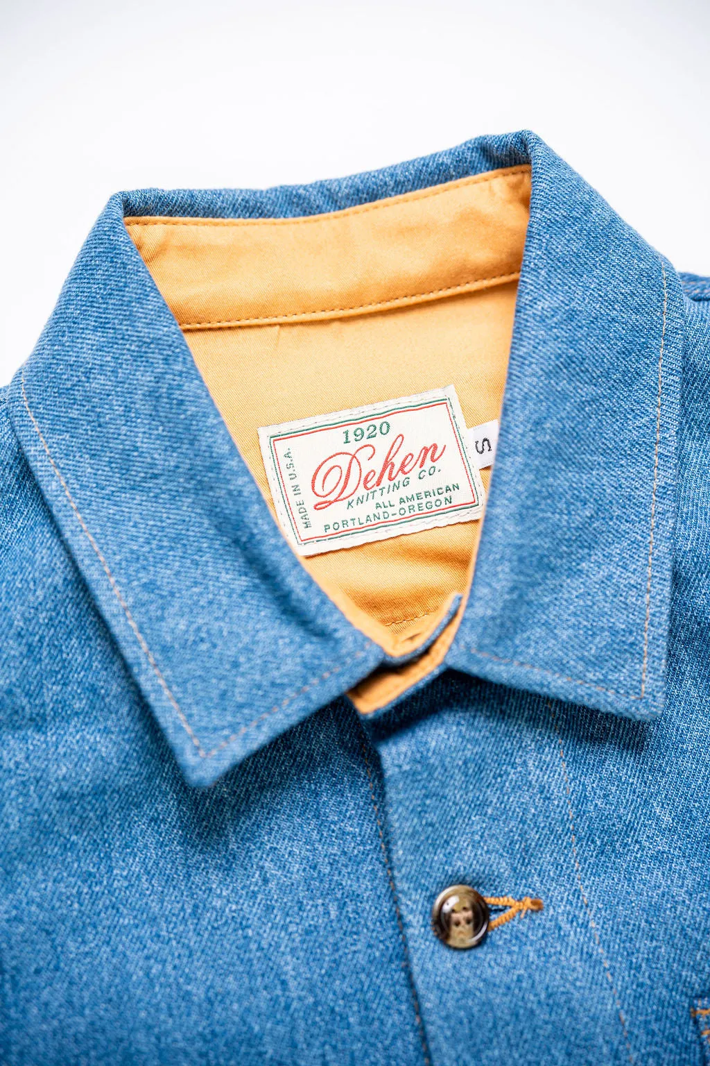 Dehen 1920 Crissman Overshirt - Sky Blue Denim