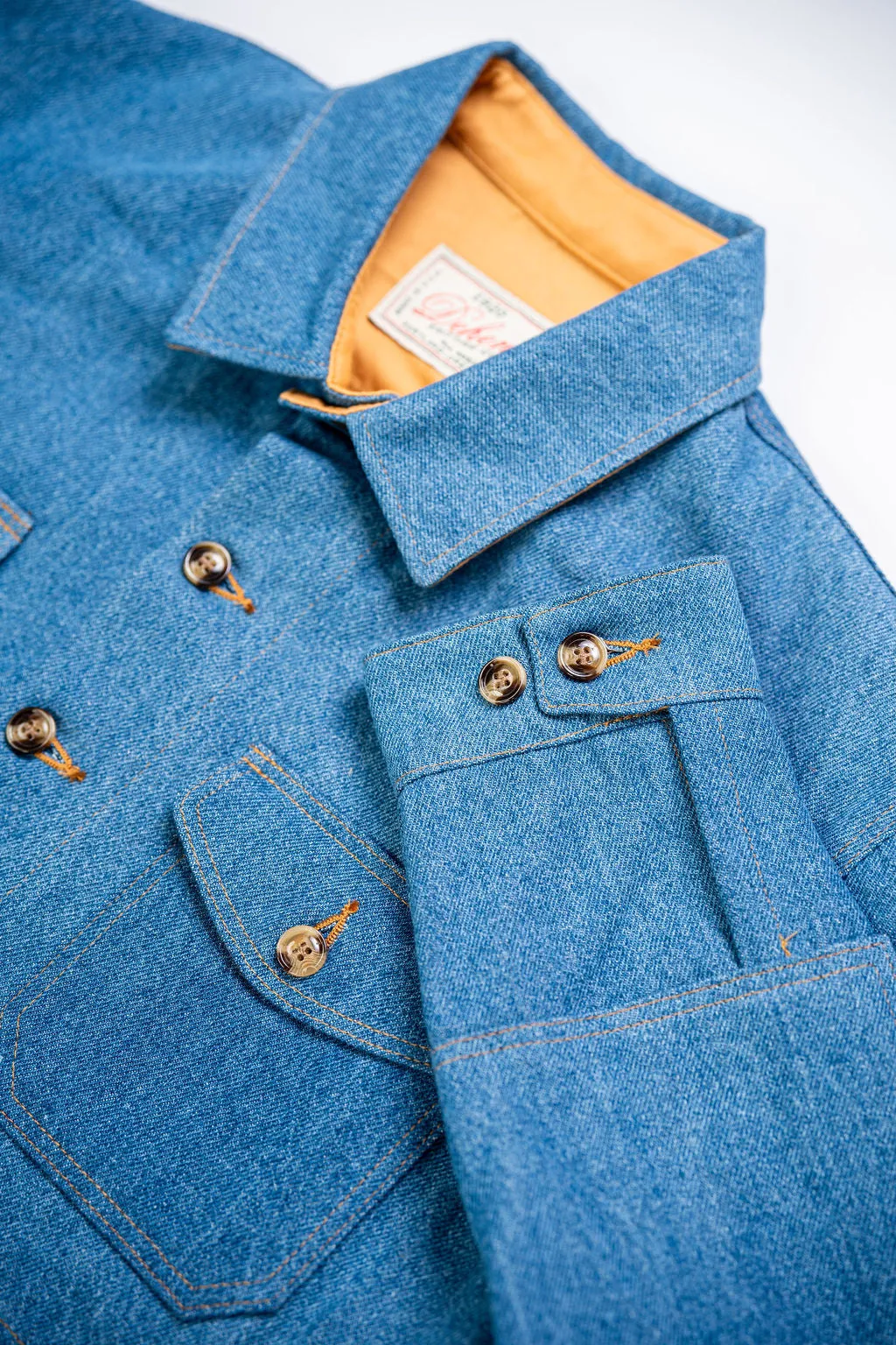 Dehen 1920 Crissman Overshirt - Sky Blue Denim