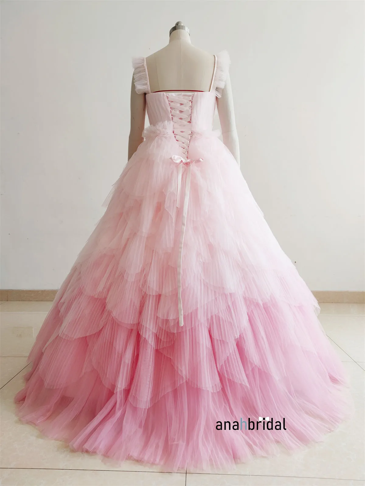 Faded Pink Stunning Prom Dress/Wedding Dress/Photoshoot Dress