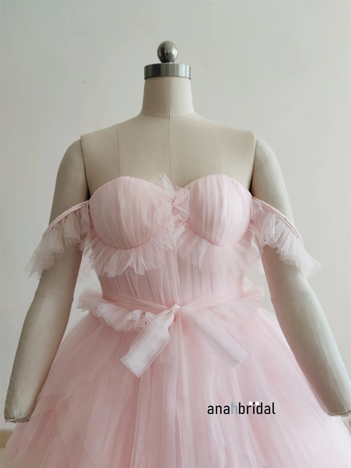 Faded Pink Stunning Prom Dress/Wedding Dress/Photoshoot Dress