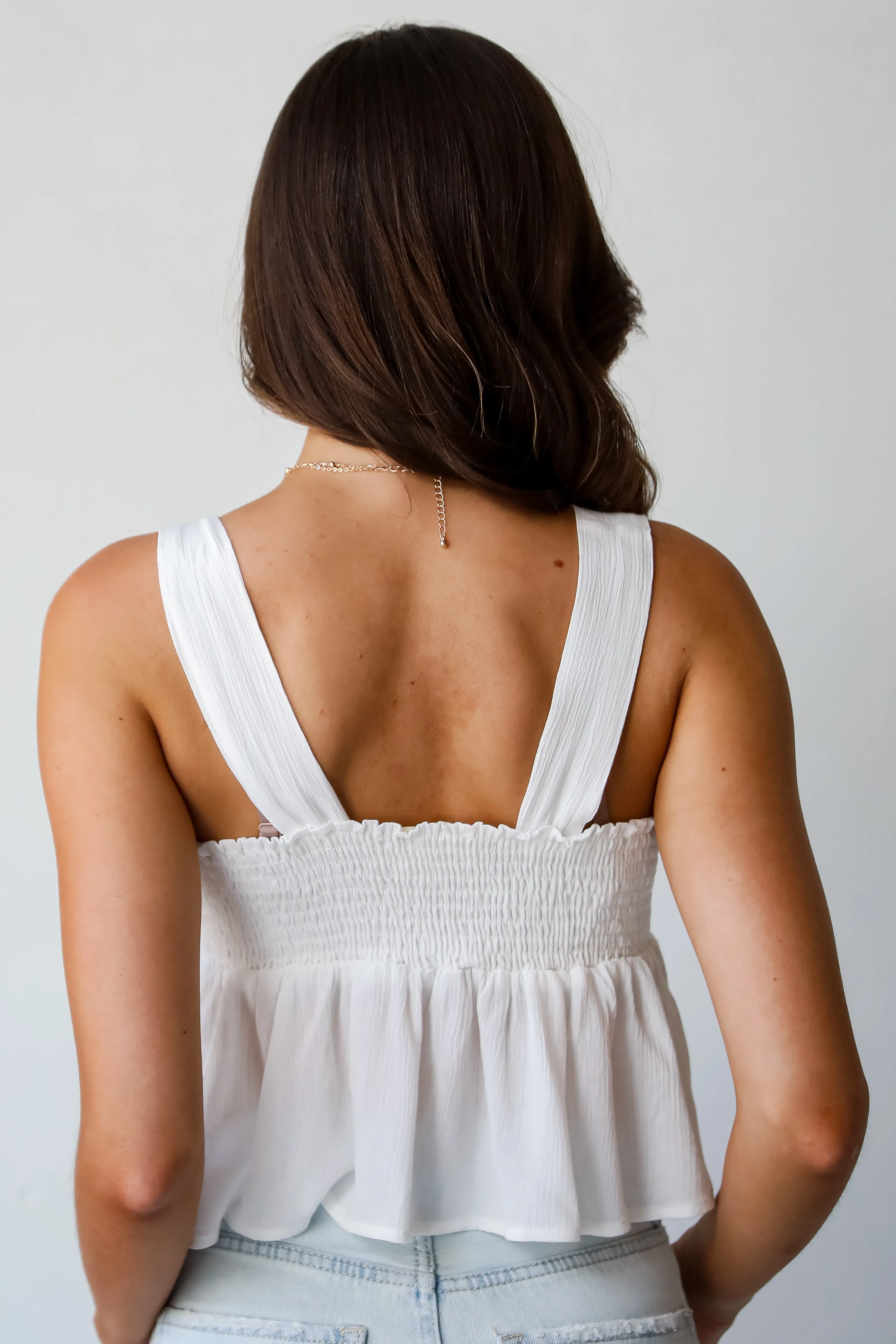 FINAL SALE - Picturesque Summer Tie Front Tank