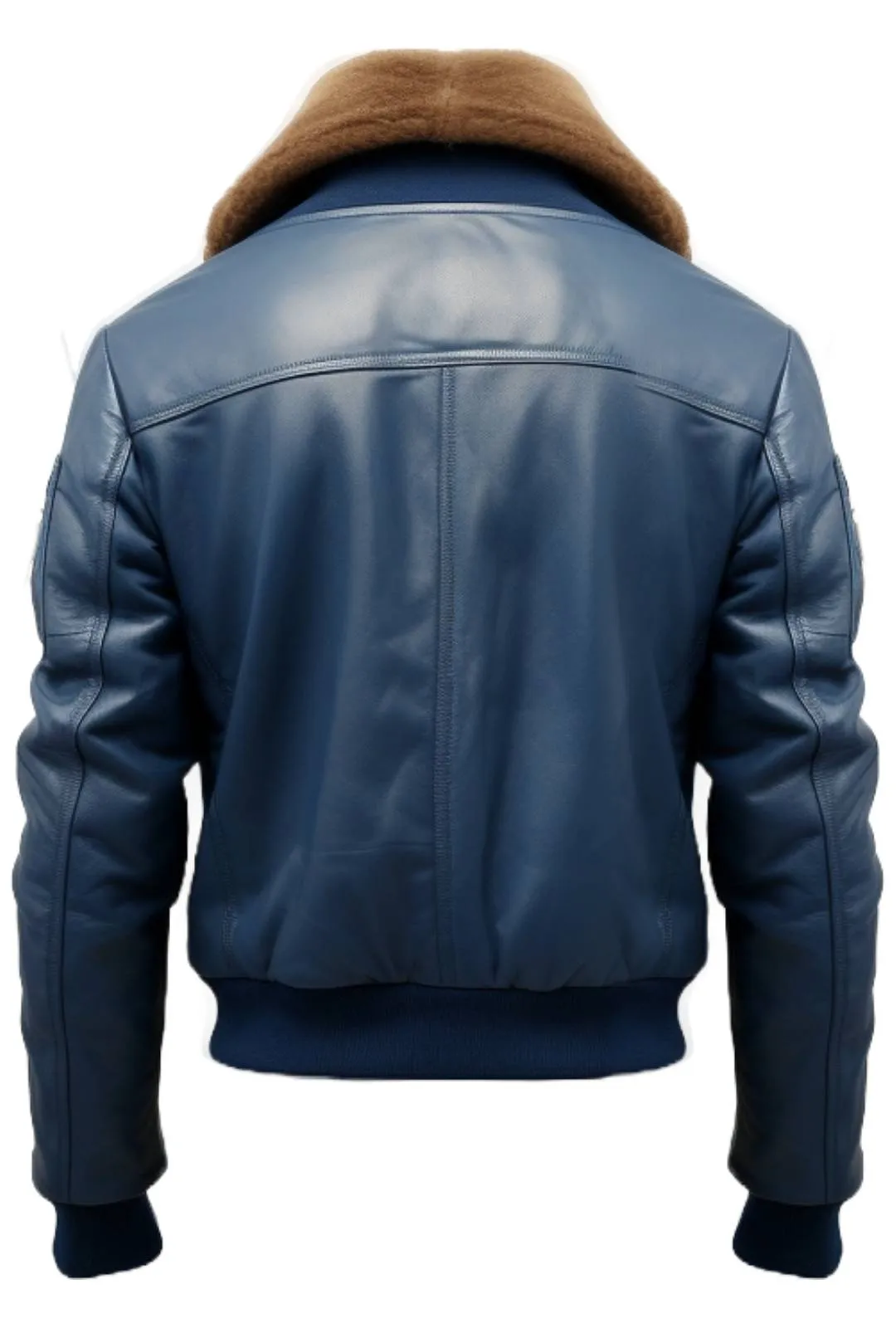 Flight Bomber Leather Jacket - Men Bomber Leather Jacket