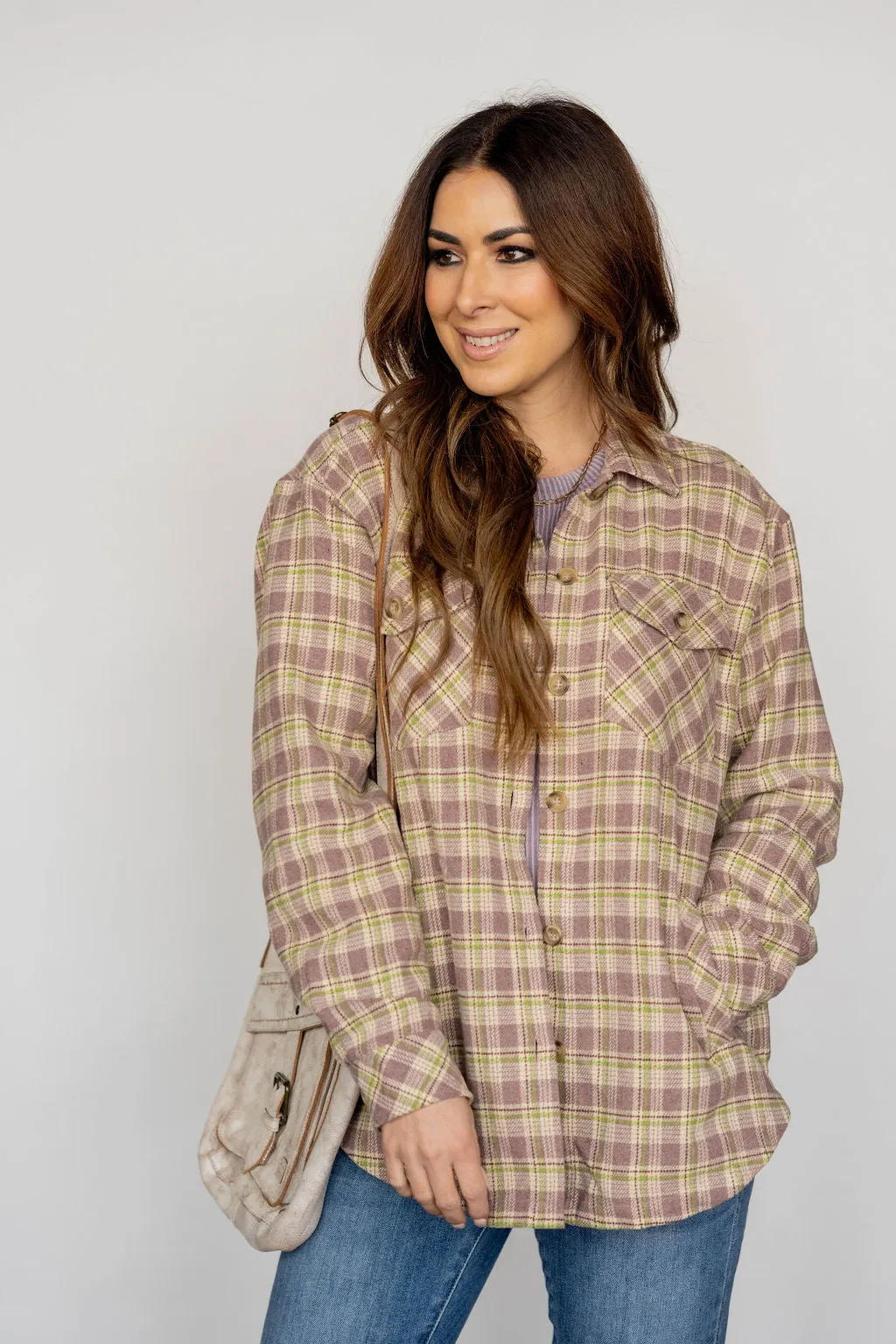 Fountain Of Youth Plaid Shacket