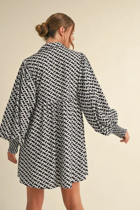 Geo Print Dress