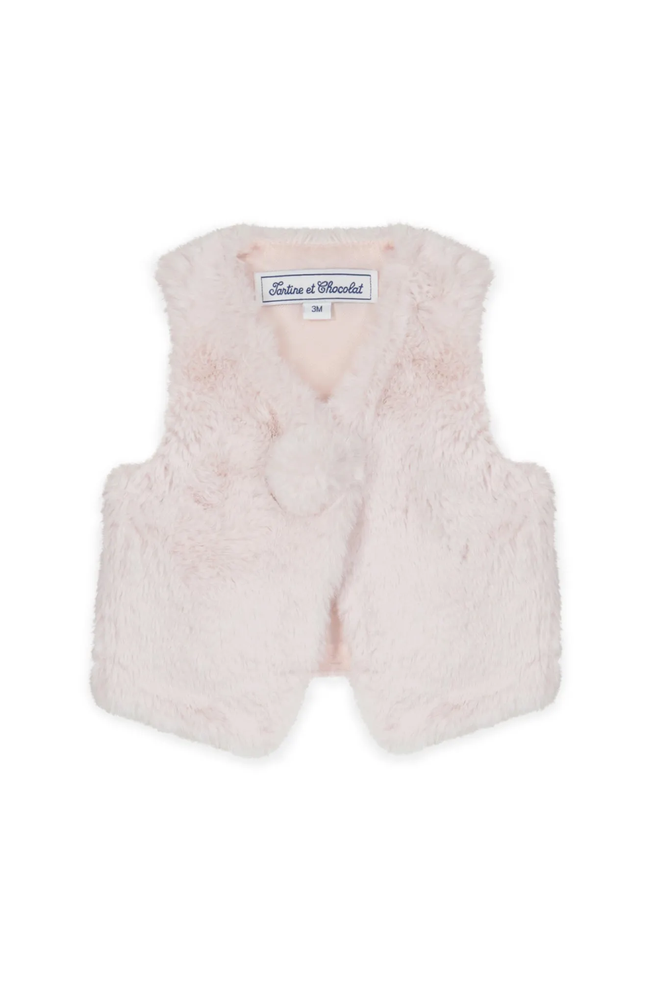 Gilet - Rose pale Imitation fourrure