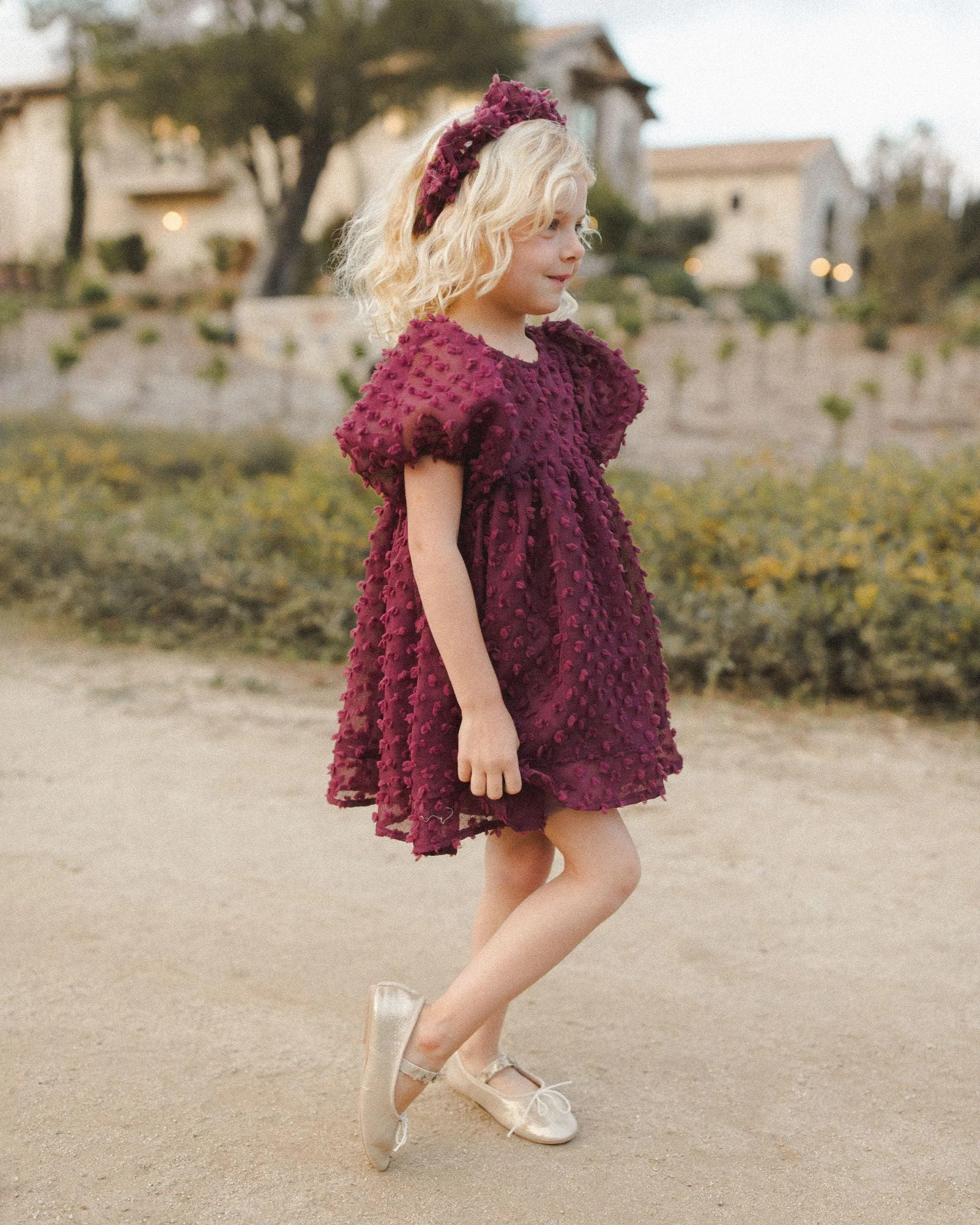 Girls Dress | Luna - Fig | Noralee