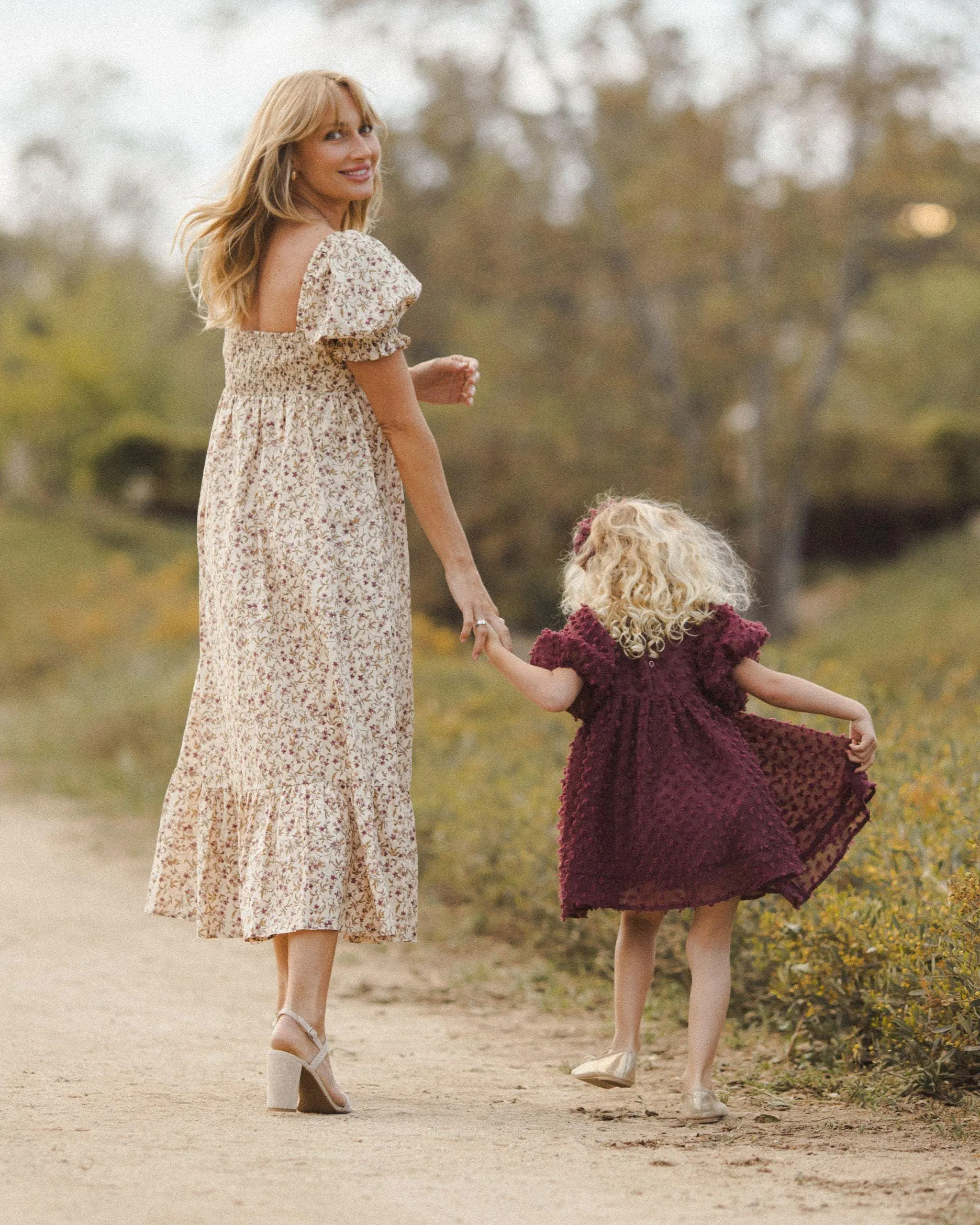 Girls Dress | Luna - Fig | Noralee