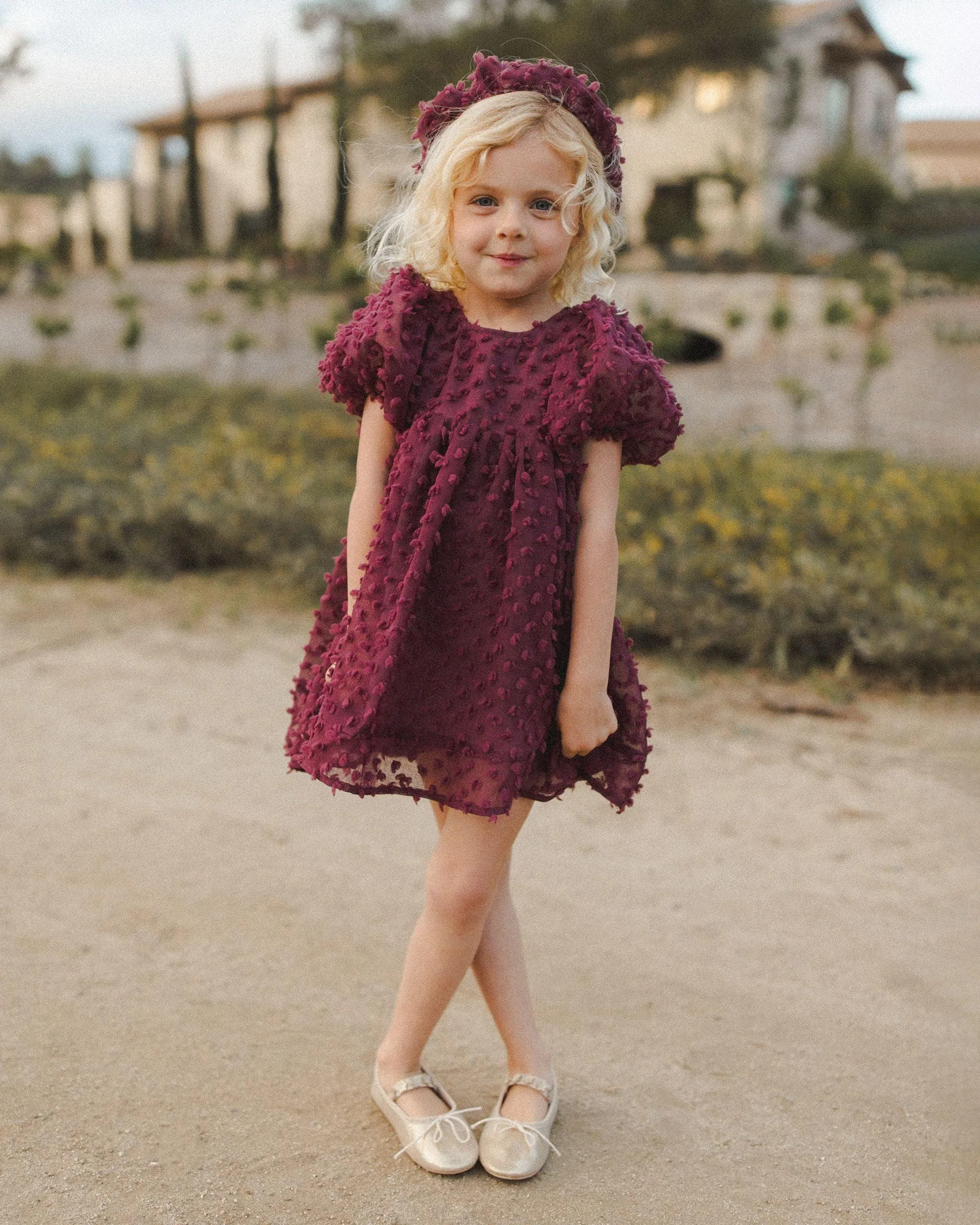 Girls Dress | Luna - Fig | Noralee