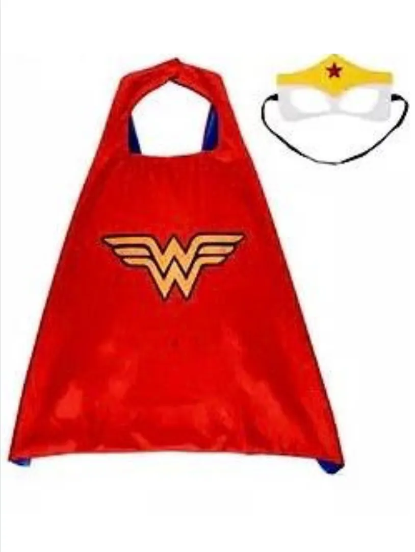 Girls Wonder Woman Inspired Superhero Cape And Mask