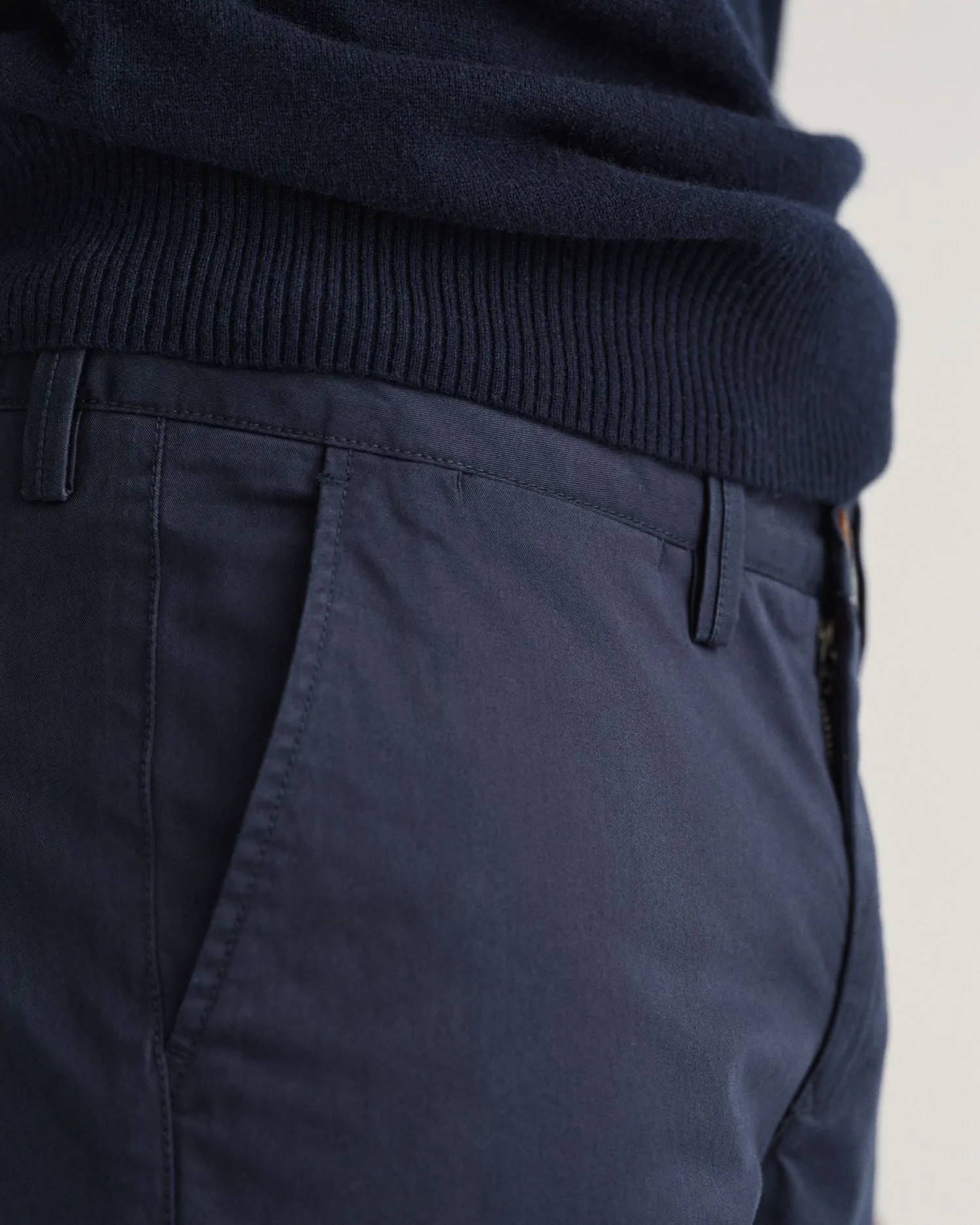 Hallden Slim Fit Twill Chino - Dark Khaki | Navy | Black