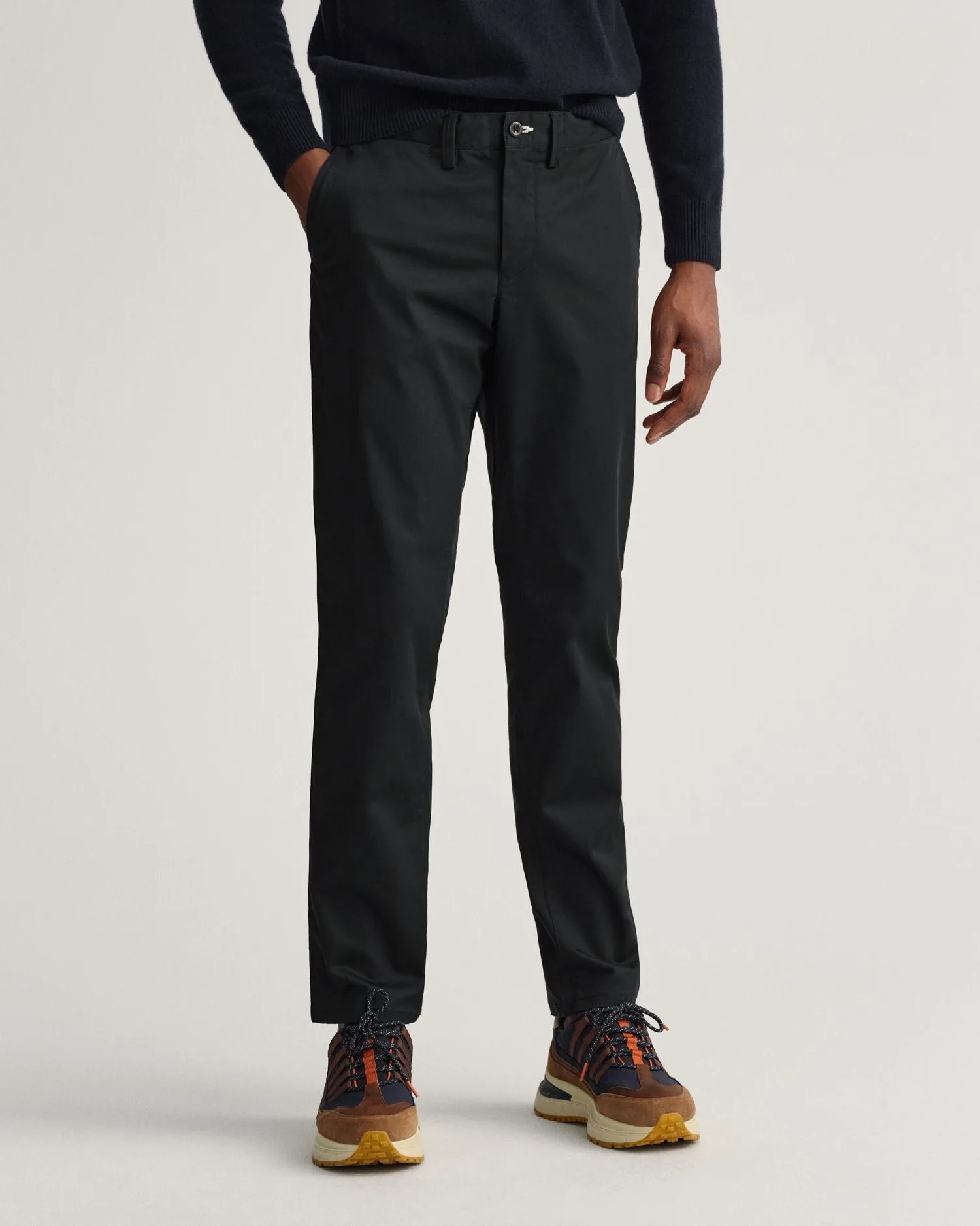 Hallden Slim Fit Twill Chino - Dark Khaki | Navy | Black