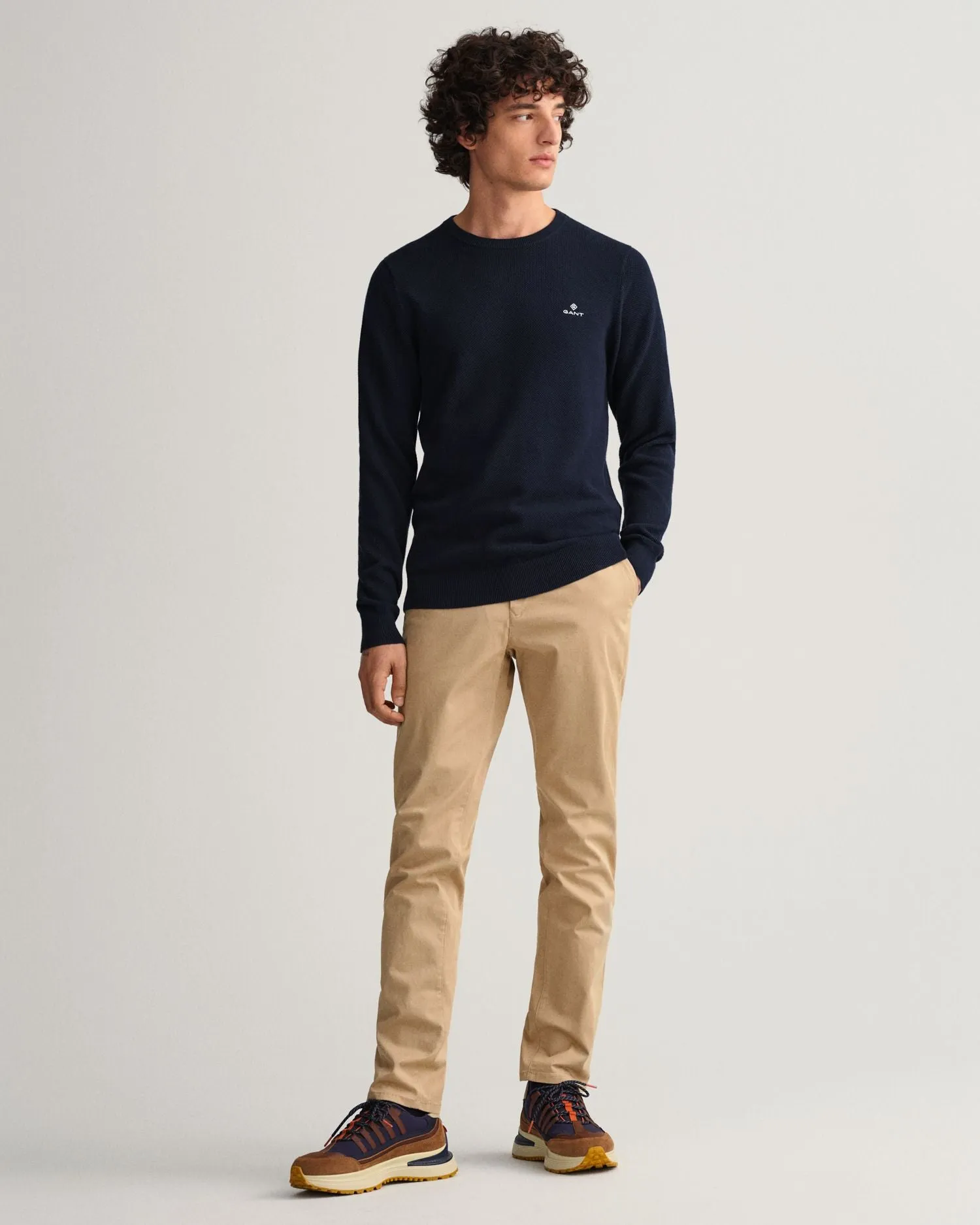 Hallden Slim Fit Twill Chino - Dark Khaki | Navy | Black