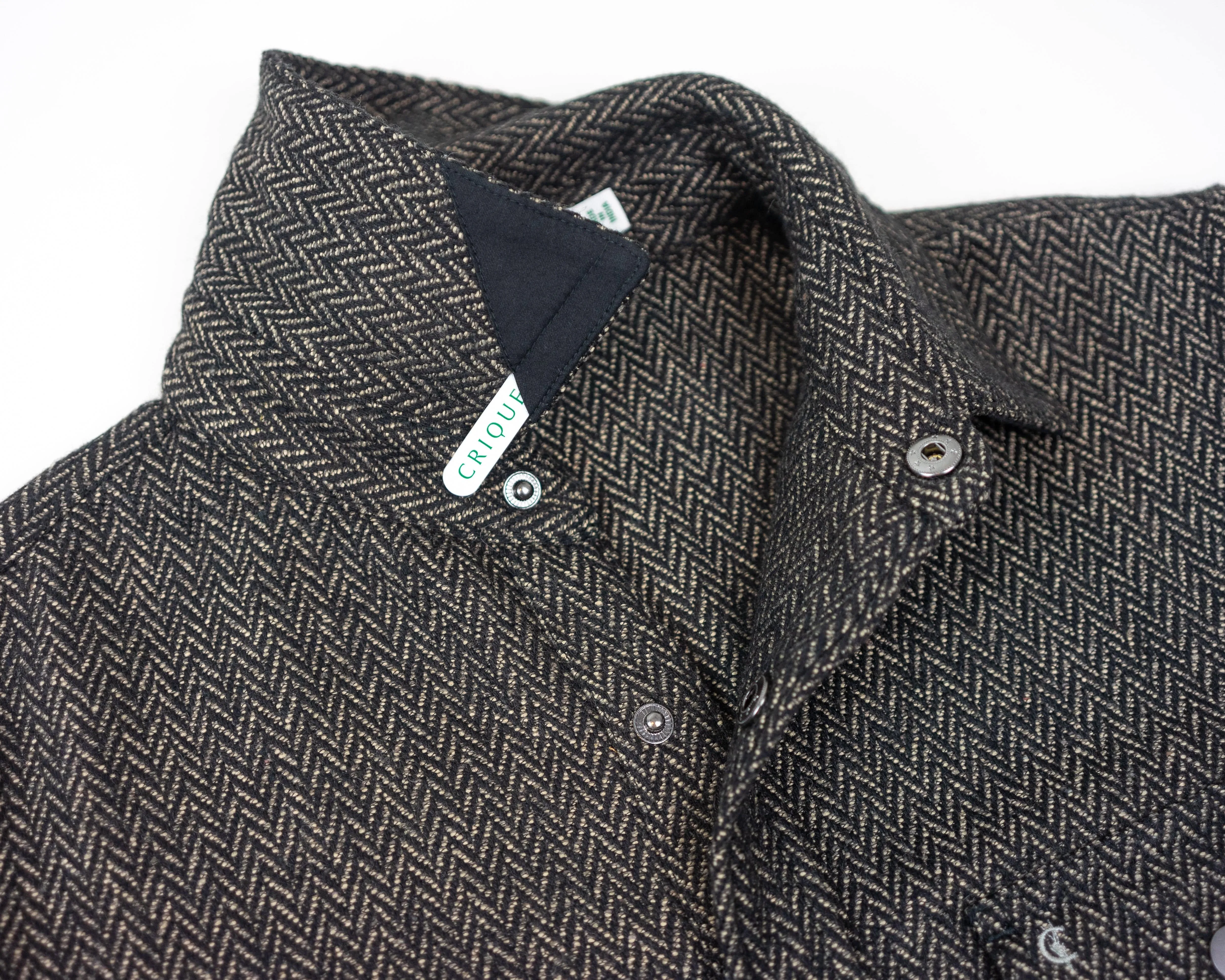 Herringbone Shacket - Charcoal