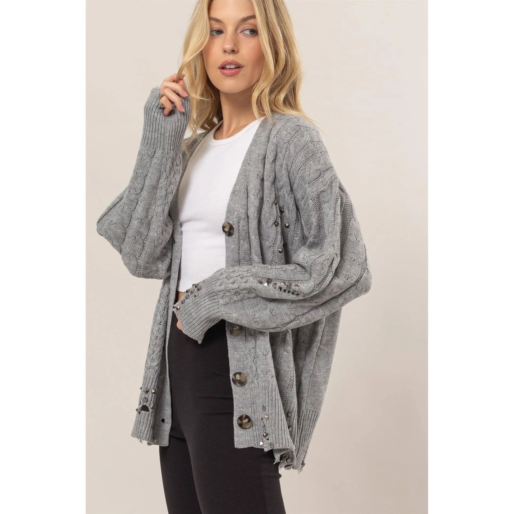 Indy Distressed Knit Cardigan