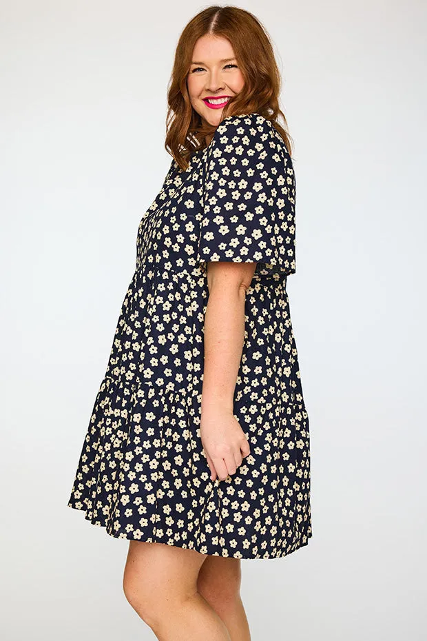 Isadora Navy Sweet Daisy Dress