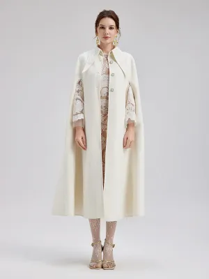 Italian Cashmere Embossed Wool Cape