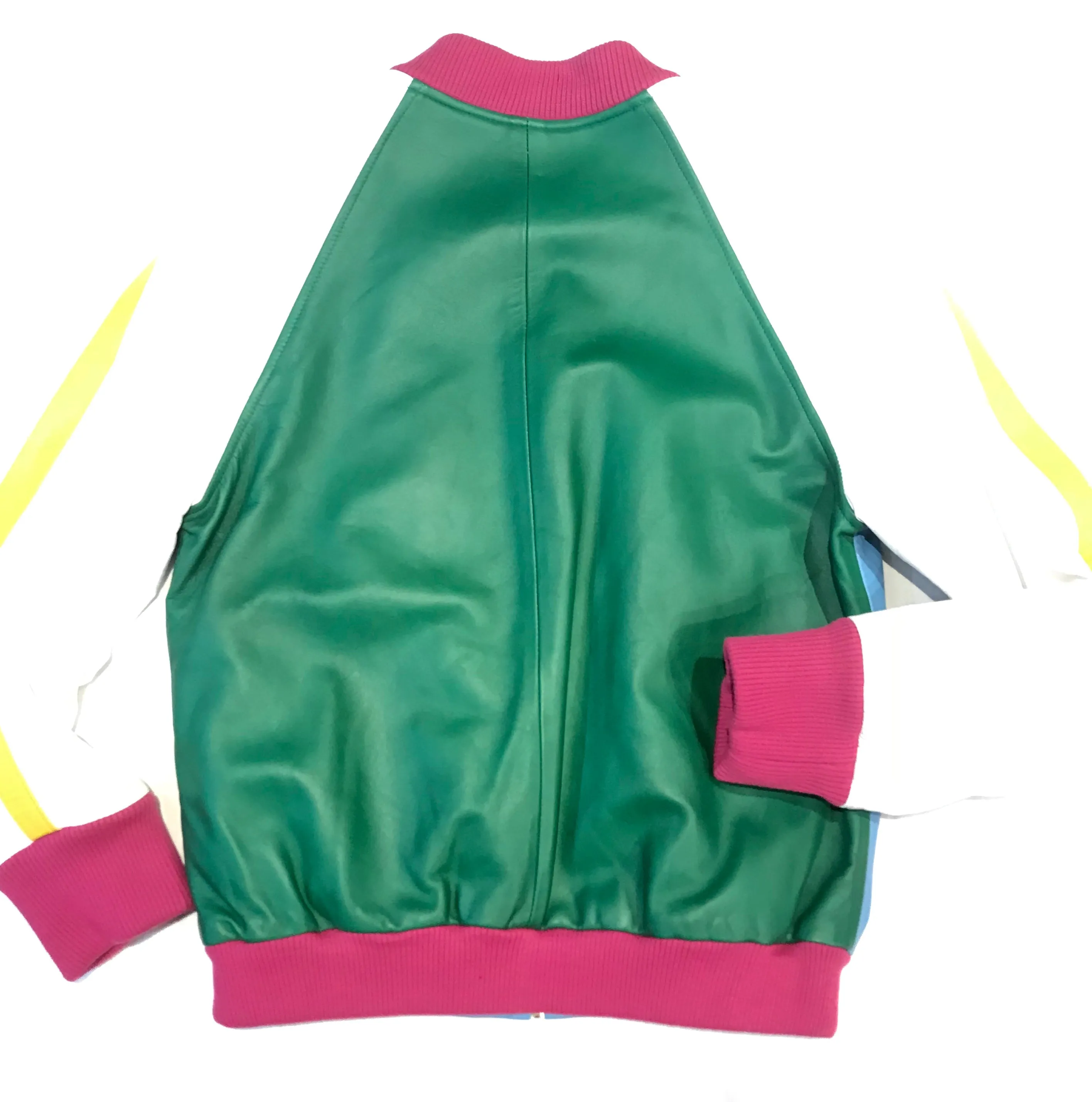 Kashani Multi-Color Lambskin Varsity Jacket