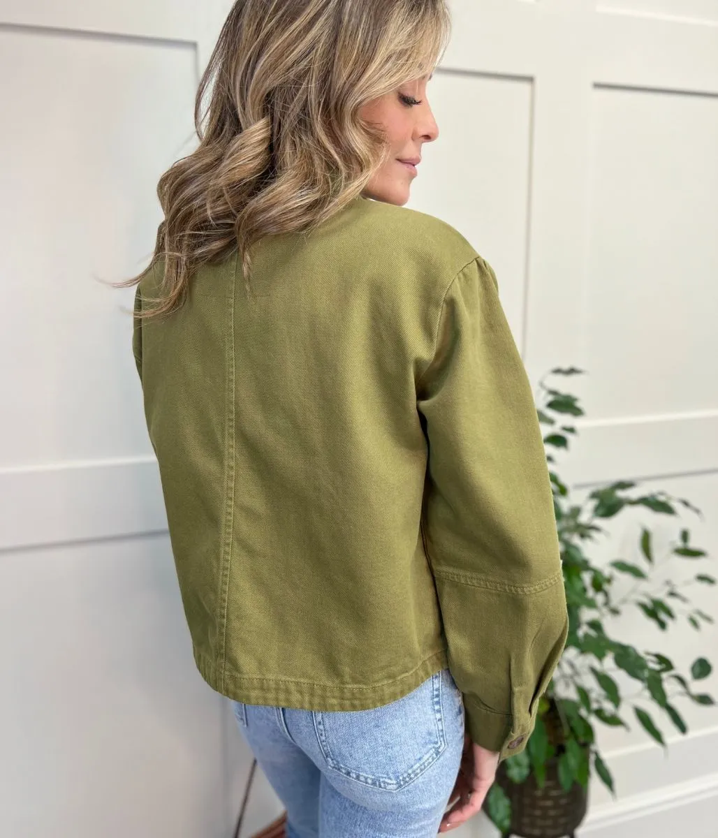 Khaki Relaxed Shacket