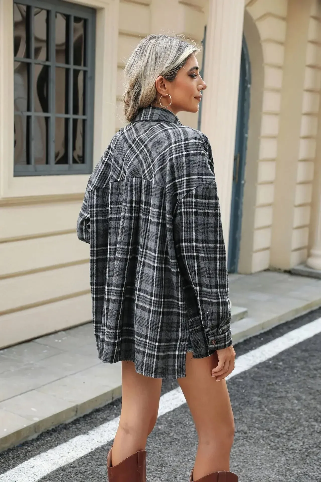 Laid-back Layers Plaid Shacket