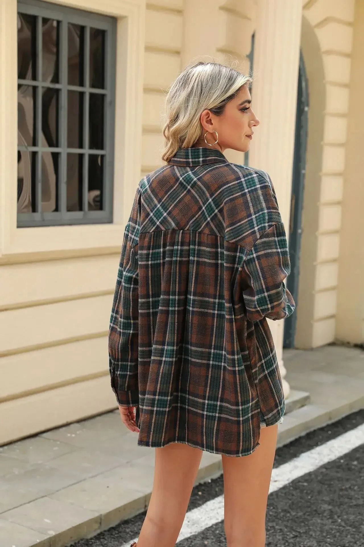 Laid-back Layers Plaid Shacket