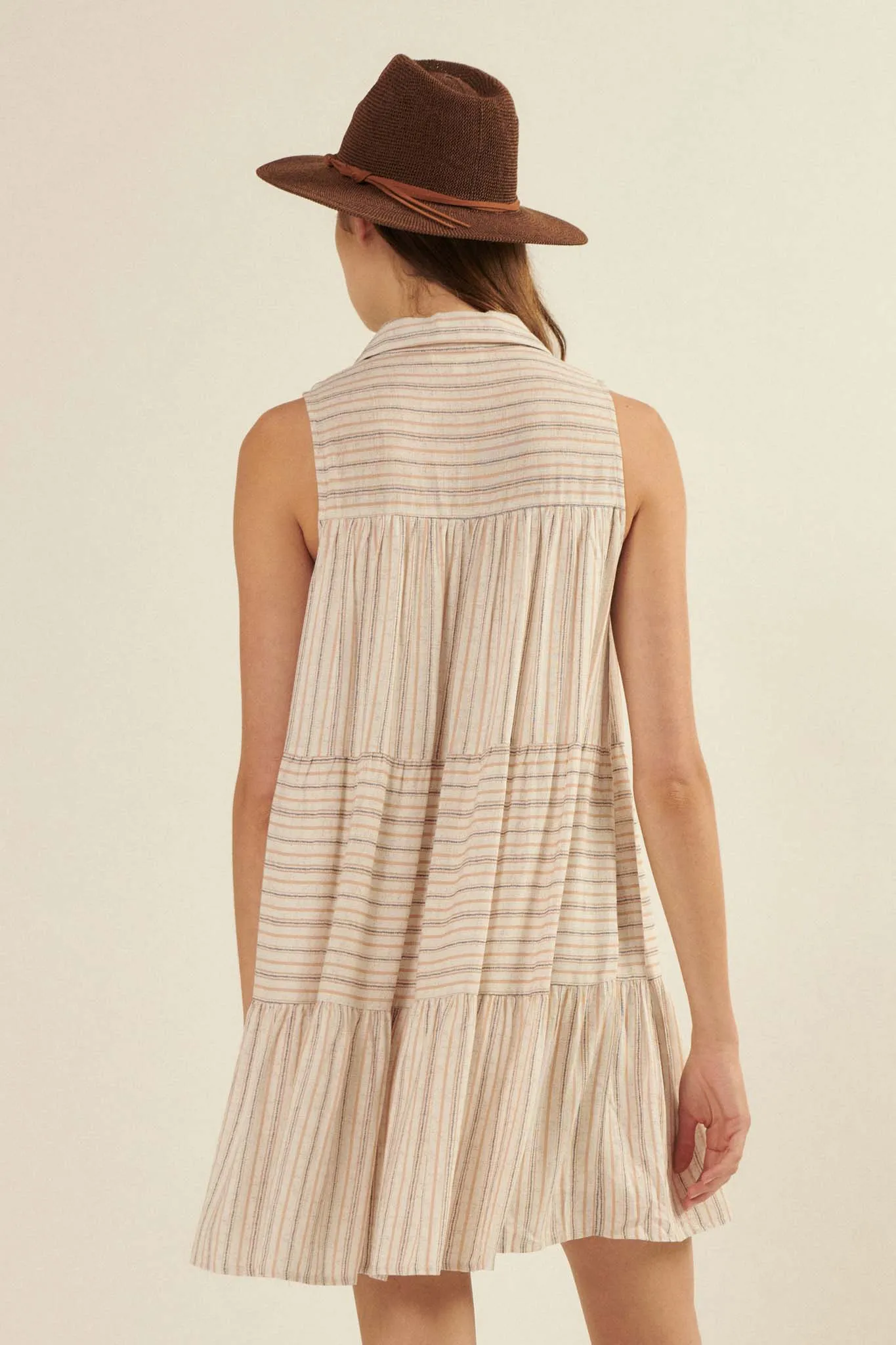 Lazy Days Striped Babydoll Shirt Dress