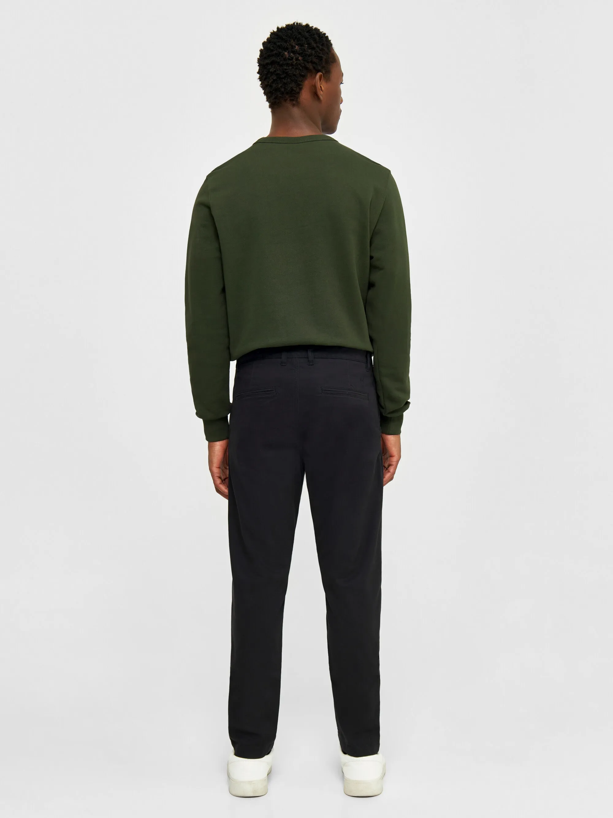 LUCA slim twill chino pants - Black Jet