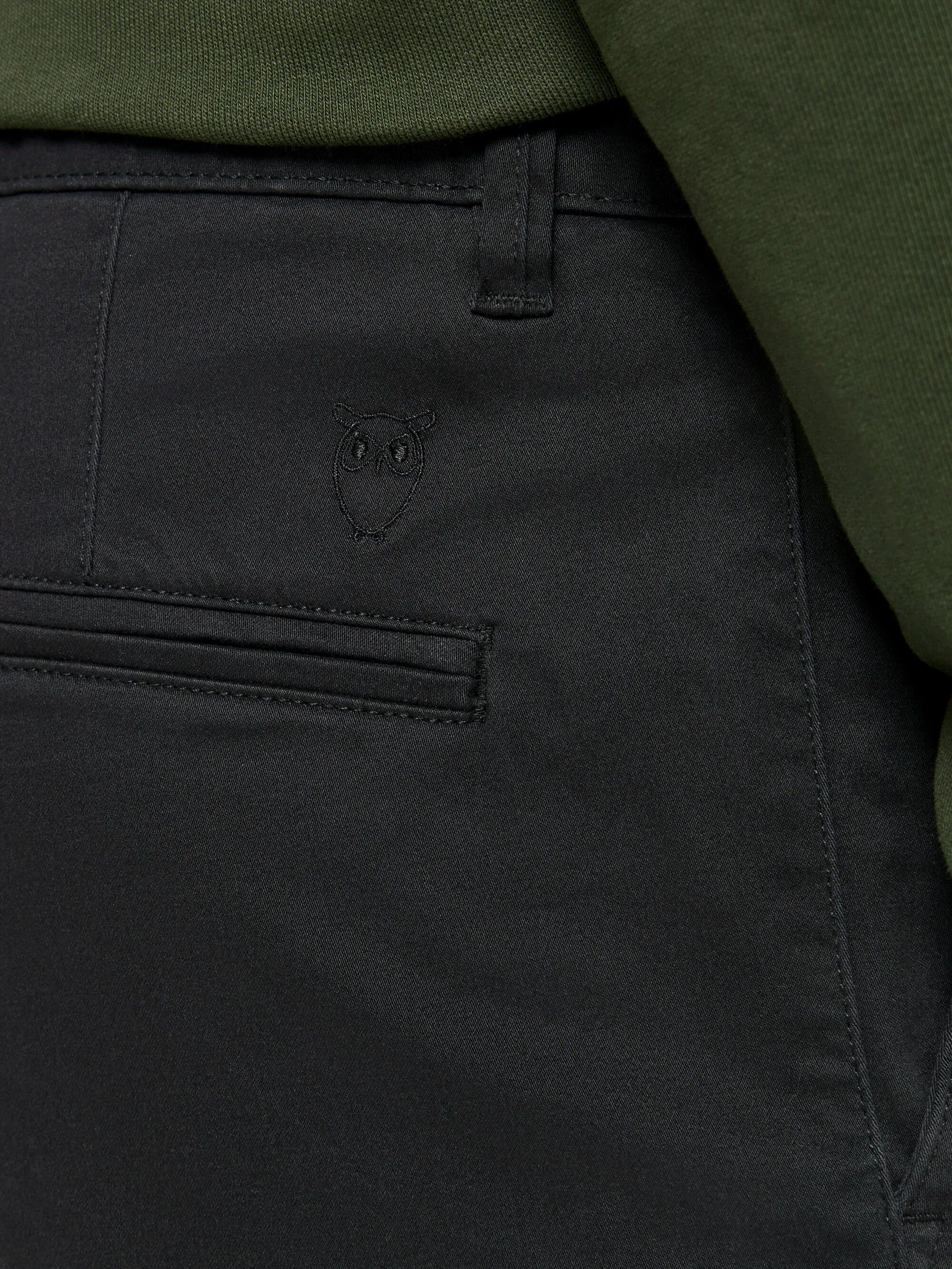 LUCA slim twill chino pants - Black Jet