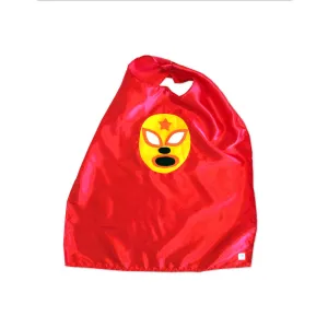 Luchador Amarillo - Yellow Mexican Wrestler Cape - Red