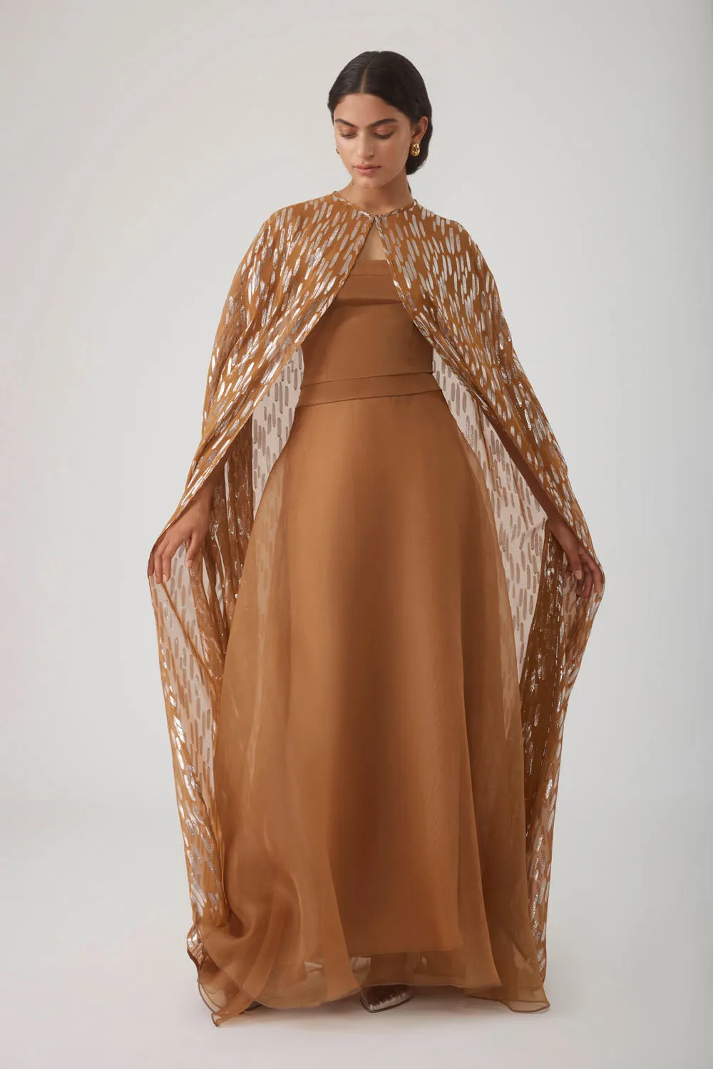 MASTANI MAXI CAPE - METALLIC RUST