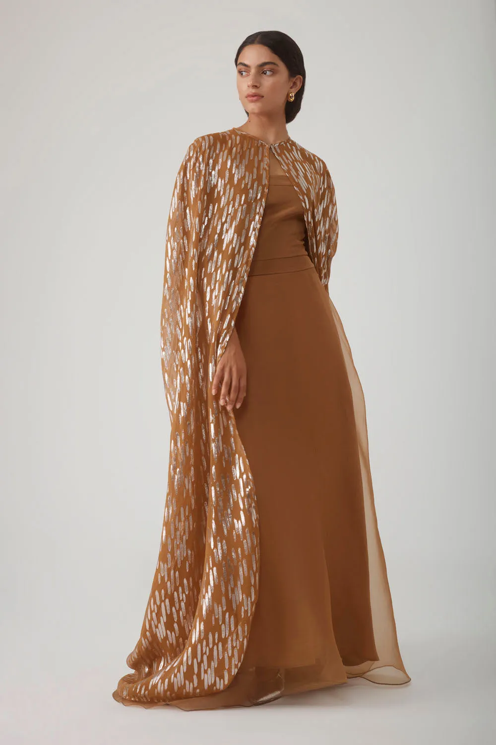 MASTANI MAXI CAPE - METALLIC RUST