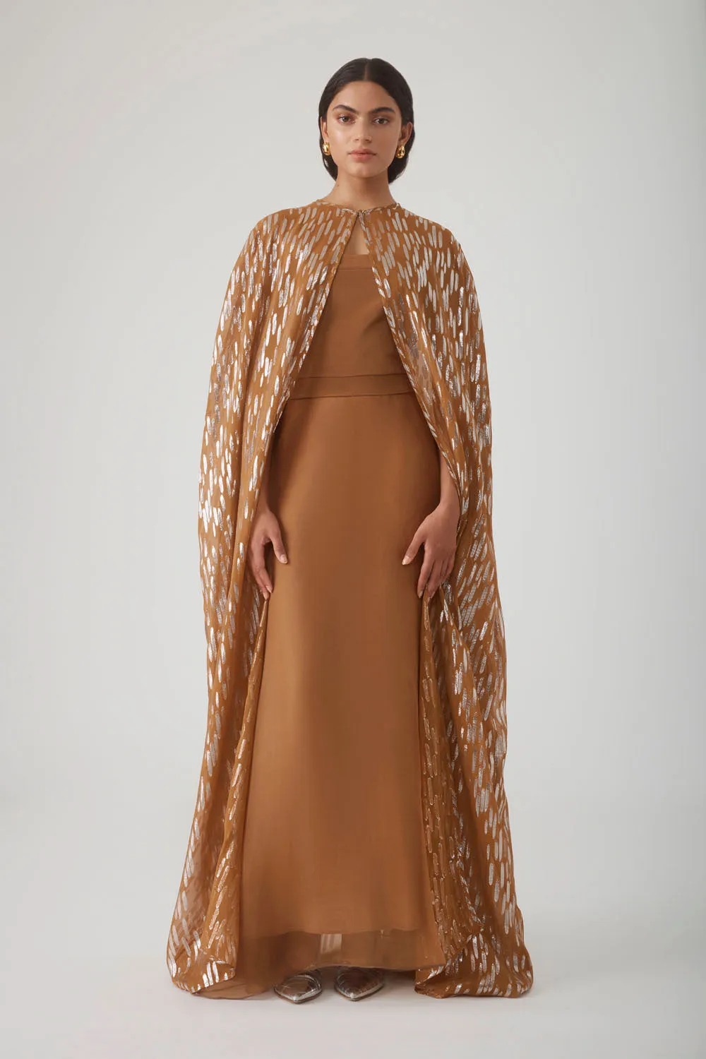 MASTANI MAXI CAPE - METALLIC RUST