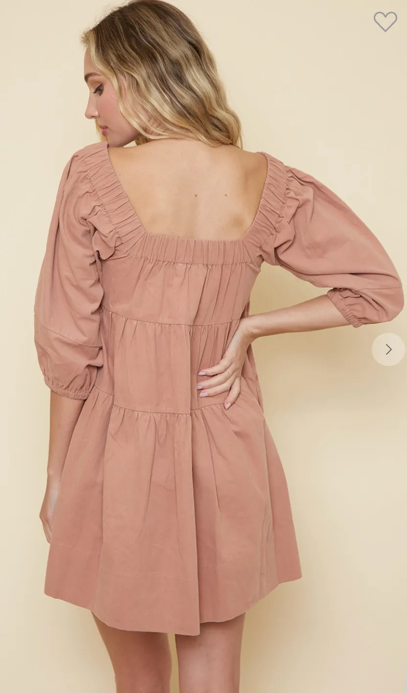 Mauve Babydoll Dress