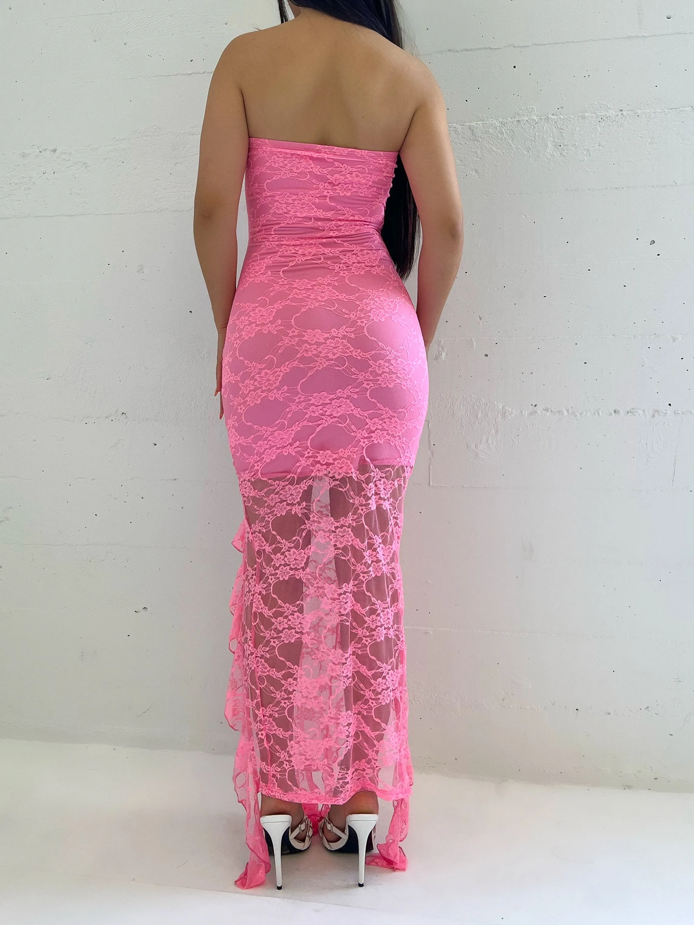 Maya Lace Dress (Pink)