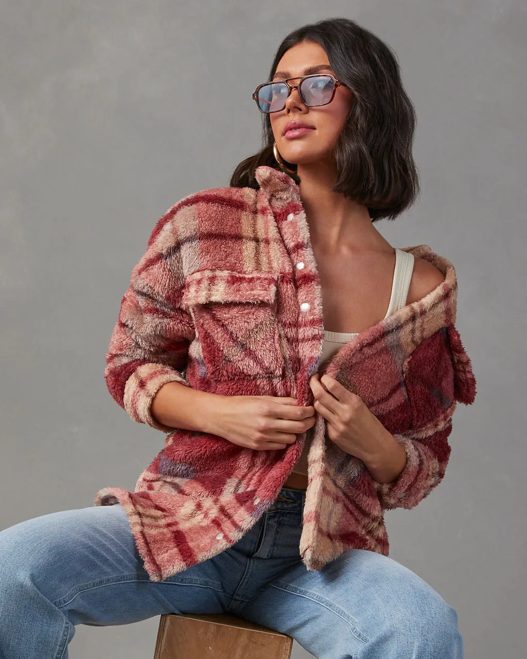 Mendocino Plaid Soft Knit Jacket