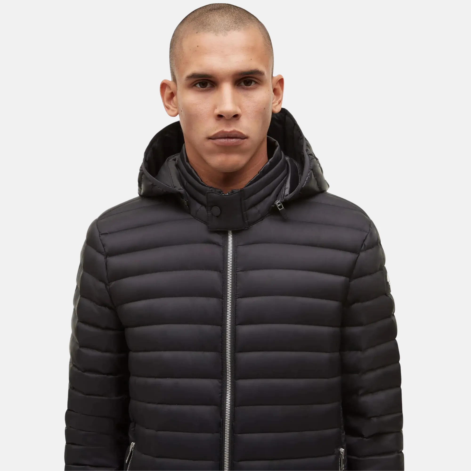 Moose Knuckles Black Air Down Bomber Jacket