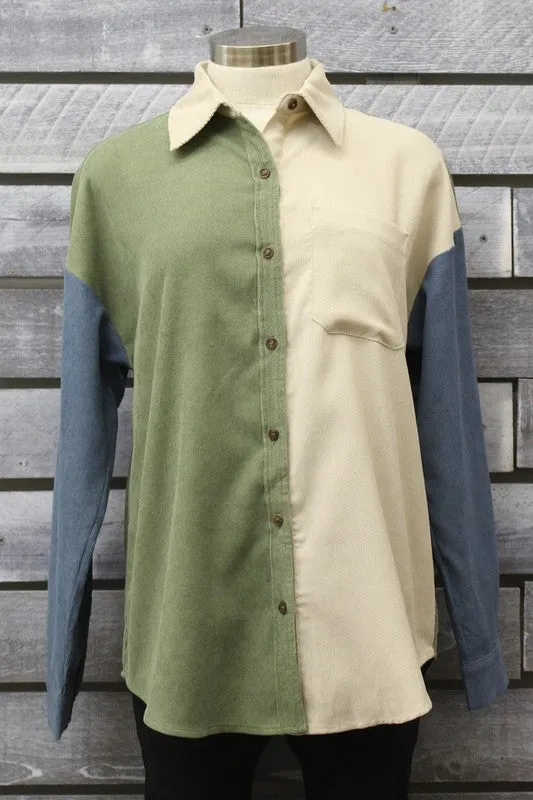 Multicolor Corduroy Shirt