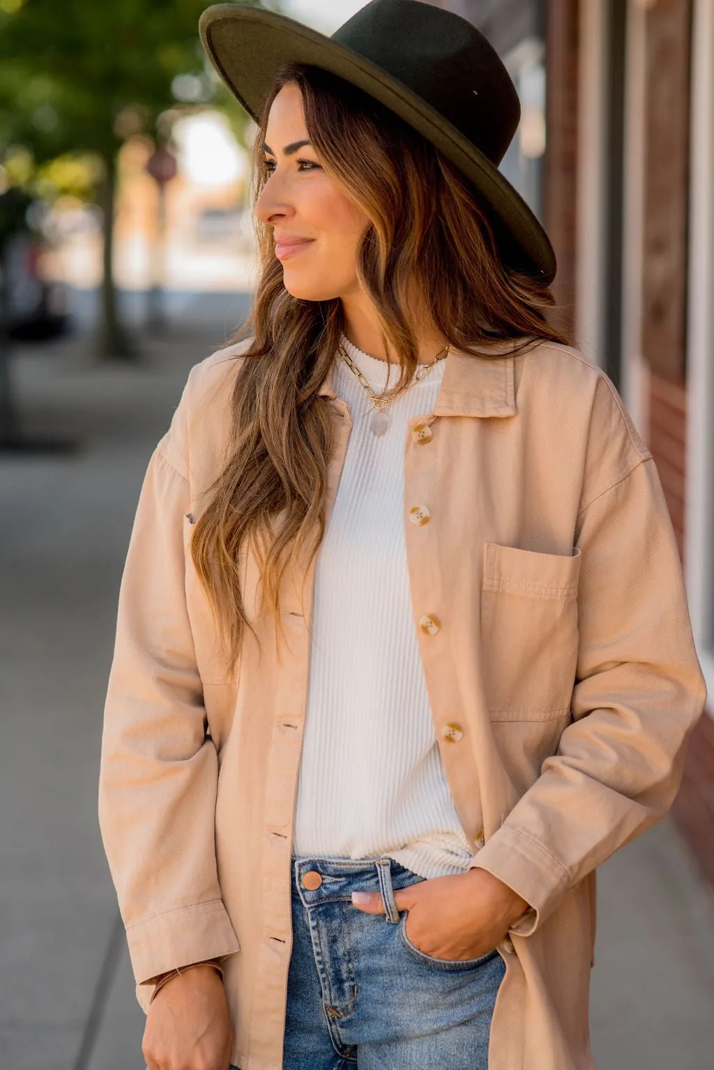 Neutral Basic Shacket