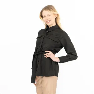 New Look Womens Suedette Shacket Black