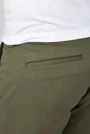 Next Mens Smart Khaki Utility Tapered Fit Green Chinos